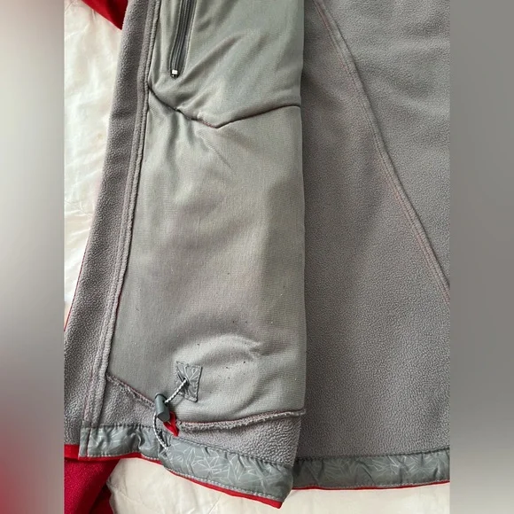 Red Northface warm jacket